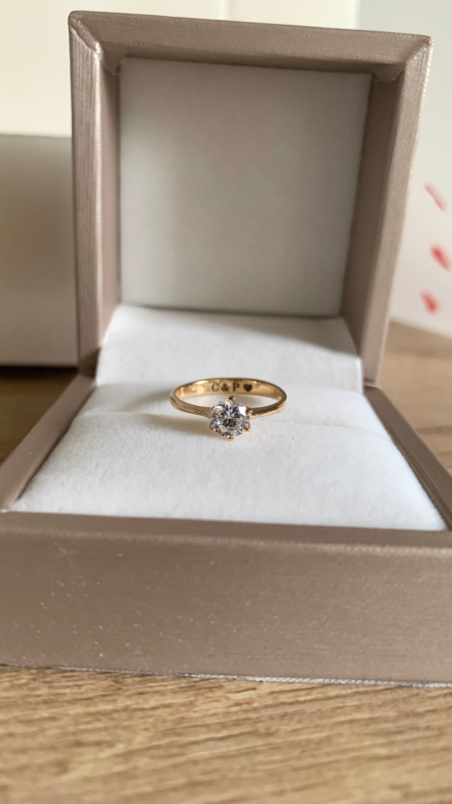 Anillo Aria bañado / micrado en oro 18k