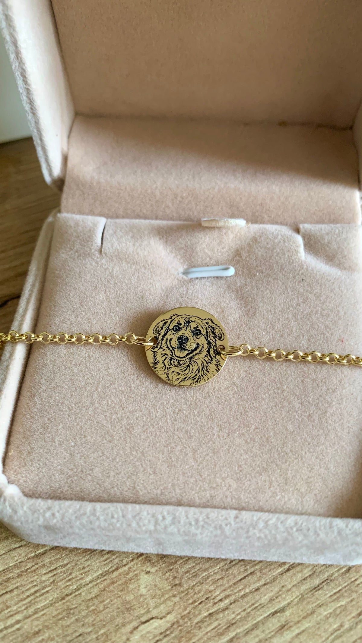 Pulsera Retrato bañado en oro
