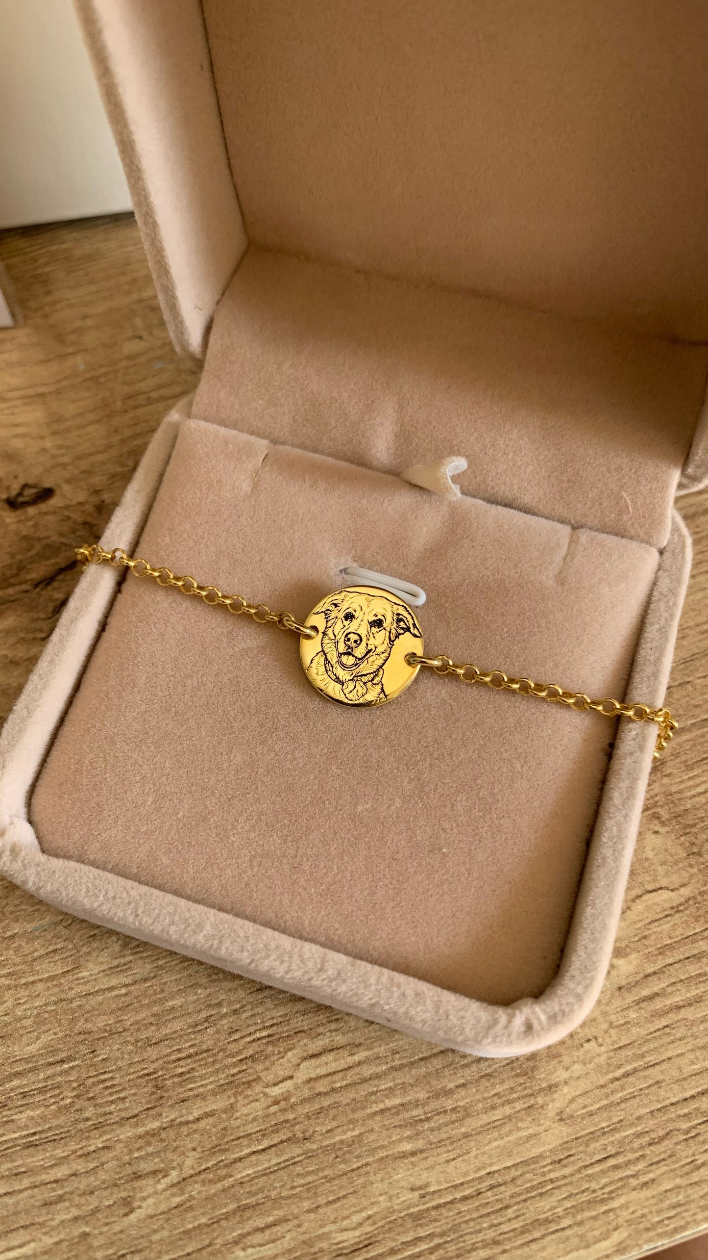 Pulsera Retrato bañado en oro
